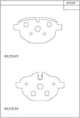 Тормозные колодки ASIMCO KD77237