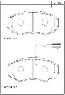 Тормозные колодки ASIMCO KD77613