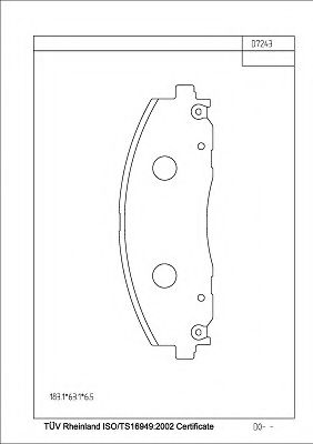 Тормозные колодки ASIMCO KD7243