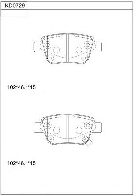 Тормозные колодки ASIMCO KD0729