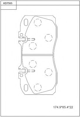 Тормозные колодки ASIMCO KD7565