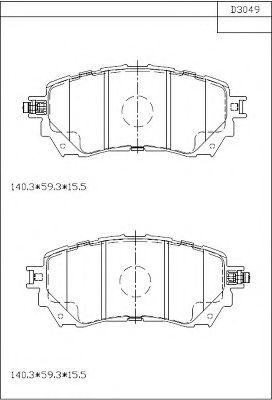 Тормозные колодки ASIMCO KD3049