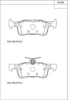 Тормозные колодки ASIMCO KD7250