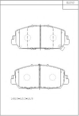 Тормозные колодки ASIMCO KD1092