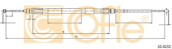 Трос ручного тормоза COFLE 10.4232 Трос ручного тормоза COFLE 10.4232