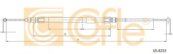 Трос ручного тормоза COFLE 10.4233 Трос ручного тормоза COFLE 10.4233