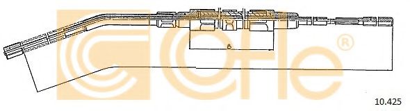 Трос ручного тормоза COFLE 10.425 Трос ручного тормоза COFLE 10.425