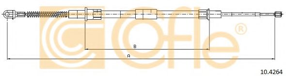 Трос ручного тормоза COFLE 10.4264 Трос ручного тормоза COFLE 10.4264