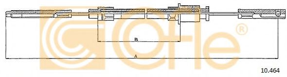 Трос ручного тормоза COFLE 10.464 Трос ручного тормоза COFLE 10.464