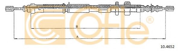 Трос ручного тормоза COFLE 10.4652 Трос ручного тормоза COFLE 10.4652