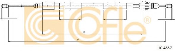 Трос ручного тормоза COFLE 10.4657 Трос ручного тормоза COFLE 10.4657