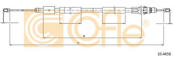 Трос ручного тормоза COFLE 10.4658 Трос ручного тормоза COFLE 10.4658