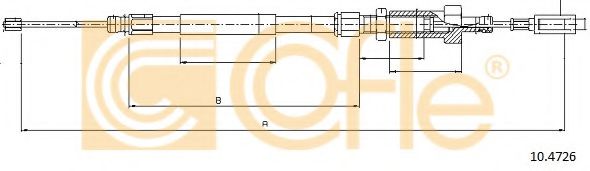 Трос ручного тормоза COFLE 10.4726 Трос ручного тормоза COFLE 10.4726
