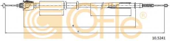 Трос ручного тормоза COFLE 10.5241 Трос ручного тормоза COFLE 10.5241