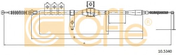 Трос ручного тормоза COFLE 10.5340 Трос ручного тормоза COFLE 10.5340