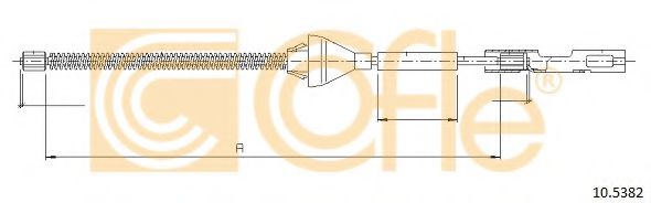 Трос ручного тормоза COFLE 10.5382 Трос ручного тормоза COFLE 10.5382