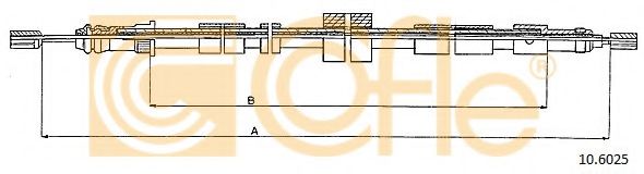 Трос ручного тормоза COFLE 10.6025 Трос ручного тормоза COFLE 10.6025
