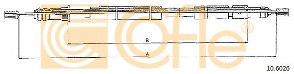 Трос ручного тормоза COFLE 10.6026 Трос ручного тормоза COFLE 10.6026