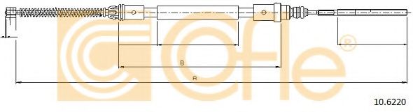 Трос ручного тормоза COFLE 10.6220 Трос ручного тормоза COFLE 10.6220