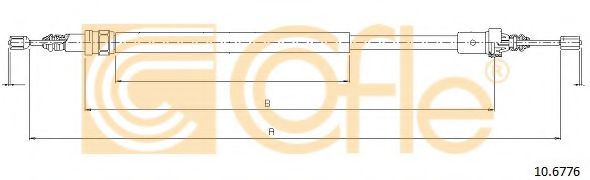 Трос ручного тормоза COFLE 10.6776 Трос ручного тормоза COFLE 10.6776
