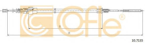Трос ручного тормоза COFLE 10.7135 Трос ручного тормоза COFLE 10.7135