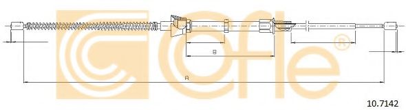 Трос ручного тормоза COFLE 10.7142 Трос ручного тормоза COFLE 10.7142