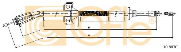 Трос ручного тормоза COFLE 10.8070 Трос ручного тормоза COFLE 10.8070
