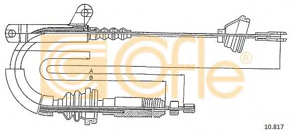Трос ручного тормоза COFLE 10.817 Трос ручного тормоза COFLE 10.817