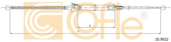 Трос ручного тормоза COFLE 10.9022 Трос ручного тормоза COFLE 10.9022