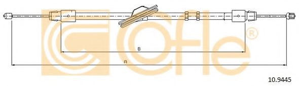 Трос ручного тормоза COFLE 10.9445