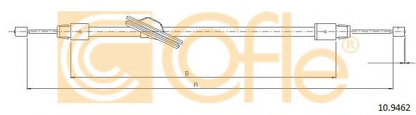 Трос ручного тормоза COFLE 10.9462