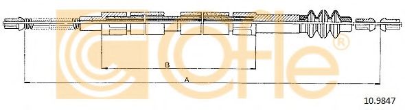 Трос ручного тормоза COFLE 10.9847