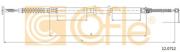 Трос ручного тормоза COFLE 12.0712