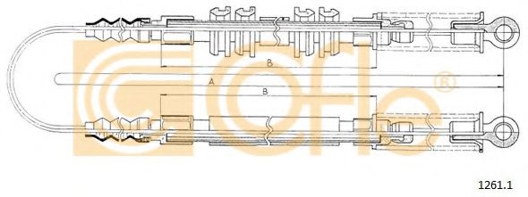 Трос ручного тормоза COFLE 1261.1