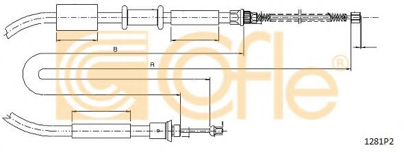 Трос ручного тормоза COFLE 1281P2