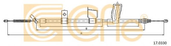 Трос ручного тормоза COFLE 17.0330