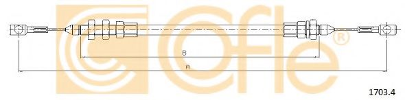 Тросик газа COFLE 1703.4