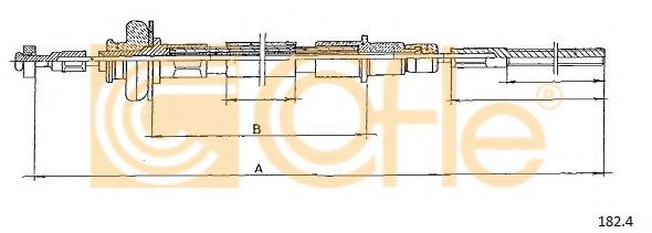 Трос сцепления COFLE 182.4