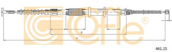 Трос ручного тормоза COFLE 461.15