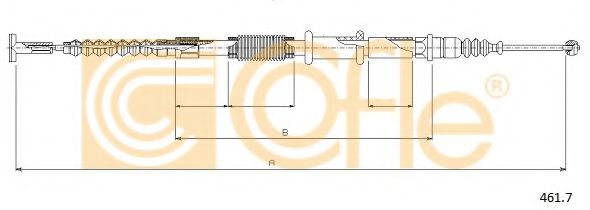 Трос ручного тормоза COFLE 461.7