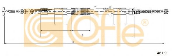 Трос ручного тормоза COFLE 461.9