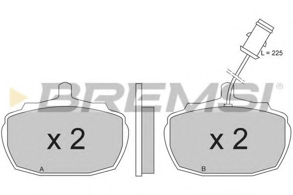 Тормозные колодки bremsi BP2206
