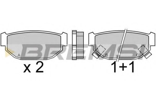 Тормозные колодки bremsi BP2346