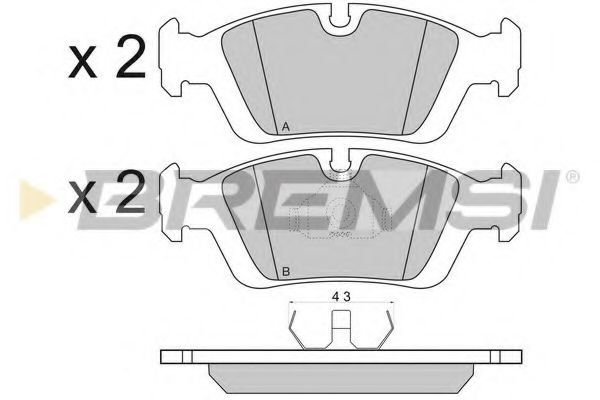 Тормозные колодки BREMSI BP2432
