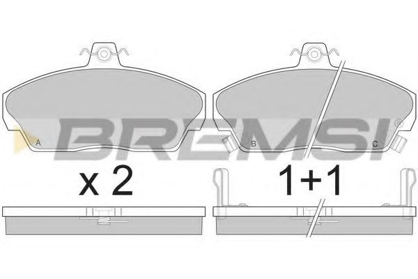 Тормозные колодки BREMSI BP2502