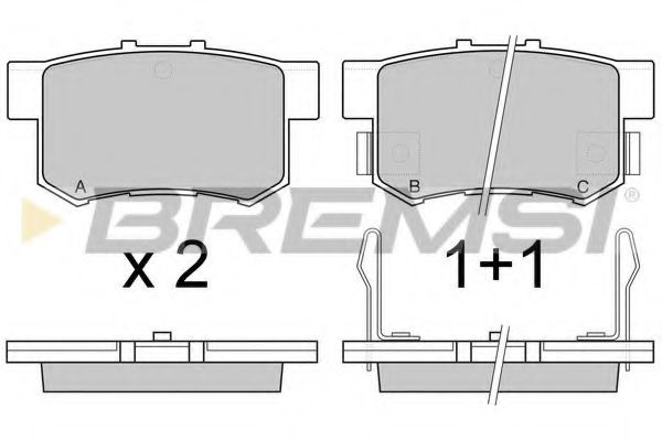 Тормозные колодки BREMSI BP2544