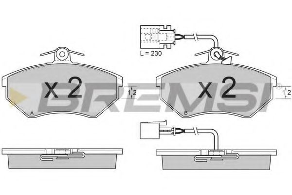 Тормозные колодки BREMSI BP2638