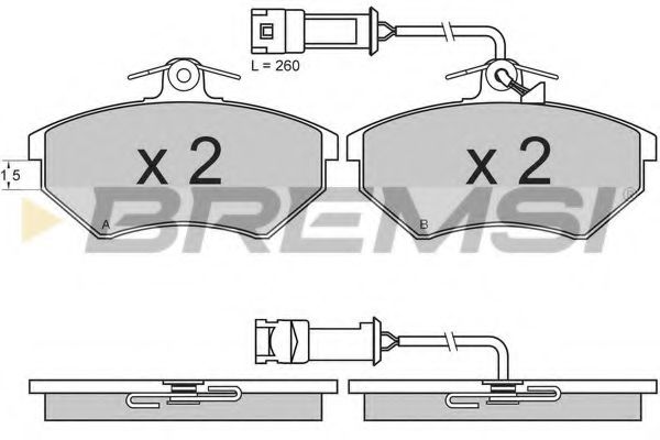 Тормозные колодки BREMSI BP2643