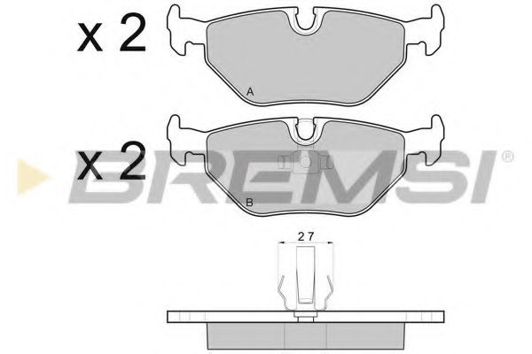 Тормозные колодки BREMSI BP2710