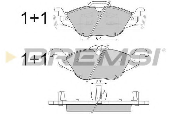 Тормозные колодки BREMSI BP2810
